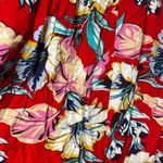 Umgee Red Floral Swing Dress Sleeveless Small Photo 3