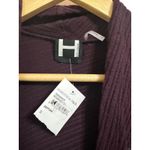 H by Bordeaux  Mix‎ Rib Cozy Waterfall Cardigan Small Rosewood Maroon NEW Photo 3