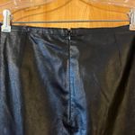 Max Mara Womens Black Genuine Leather Skirt Luxury Designer Made In Italy Size 8 Photo 3