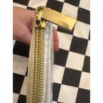 Rifle Paper Co Floral Clear Pouch Cosmetic Travel Zipper Bag floral modern boho Gold Photo 3