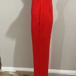 Charles Henry  red short sleeve v neck jumpsuit Photo 5