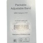 Time And Tru Women's Striped Floppy Straw Hat Packable Adjustable Band White New Photo 3