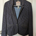 Anthropologie  Cartonnier Blazer Purple/Navy/Black Tweed Size 10 Photo 0