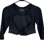 Marena Recovery Open Bust 3/4 Length Sleeve Vest Size Small Black Photo 0