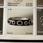 Lia Sophia Surreal Black Enamel Bangle Bracelet Rhinestone Accents Hinge Close Photo 6