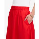 Madewell Poplin Midi Skirt Cotton A Line Cerise Red Minimalist Pockets XS NWT Photo 4