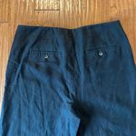 Talbots  Chelsea Crop black linen button side wide leg pant 10 Photo 11