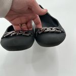 Crocs Black Gianna Ballet Flats with Silver Chain Link Detail Size 8 Photo 4