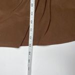 Modbe Chocolate Brown Surplice Wrap Dress Bell Sleeve Ruched Waist Stretchy Midi Photo 7