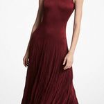 Michael Kors Collection Jamison Crushed Charmeuse Midi Dress NWT Retail $1,990 Red Size 12 Photo 2