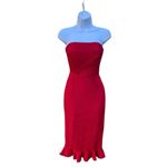 Michael Costello X Revolve Ericka straplesss dress Red Size XS Photo 3
