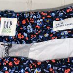 Gap  Black & Blue Floral Skinny Ankle Pants Photo 2