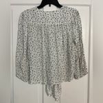 Haver & Blair blue floral cottage core tie front top blouse White Size M Photo 2
