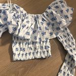 NWT Caroline Constas Lydia Top in blue toile print Size XS Photo 5