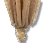 Alamour The Label Jocelina Beige Glitter Strapless Off Shoulder Cape Gown‎ Sz M Gold Size M Photo 5