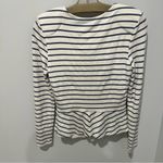 Tart  Sterling Sweater Jacket in blue and white with Peplum - size Small Photo 1