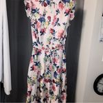 Tahari  Floral Midi Dress with Belt Size 6 Photo 9