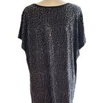 Isaac Mizrahi All Over Beaded Shirt Black Sz 2X Stretchy Short Sleeve Photo 2