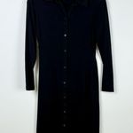 Everlane  The Luxe Cotton Shirtdress Long Sleeve Collar Black Women’s Size XXS Photo 0