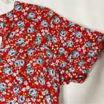 Circles 'N Sand | Vintage Floral Red Button Short Sleeve Romper M Size M Photo 2