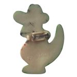 Vintage Brooch Pin Alligator Crocodile 1970 Funky MCM Berries Signed Plastic Green Photo 4