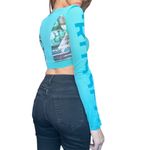 Reebok X Crossfit women’s medium long sleeve cropped activewear compression top Green Photo 2