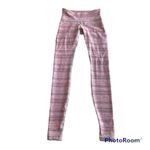 Lululemon Leggings Wunder Under Luxtreme Cyber Stripe Pink Menthol Size 4 rare Photo 2