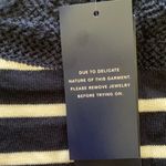 CHAPS  Navy and Cream Striped Women's Sweater Photo 4