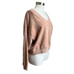 Aerie Brown Cropped Oversized Long Sleeve V Neck Sweater Size XS Photo 2