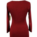 Row A Womens Mini Dress Large Smocked Bodycon Going Out Party Club Y2K Retro Red Photo 2
