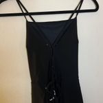 june & hudson Tie Back Straight Neck Dress Size M Black Size M Photo 4