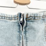 Forever 21  Womens Y2K Lace Up Raw Hem Denim‎ Corset Tube Top Size S Medium Wash Photo 5