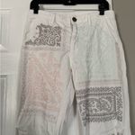 Johnny Was  Biya White Patchwork Embroidered Pants Paisley Design Photo 1