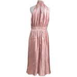 Evereve  o.p.t. Caralyn Midi Dress in Blush Pink Silky Satin Draped Medium Photo 8