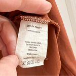 Lush Clothing VICI Lush Rust V Neck Draped Wrap Blouse top Brown sz Small Photo 4