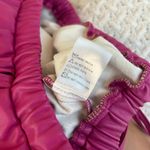 Olivaceous  Hot Pink Leather Crop Top Photo 3