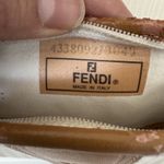 Fendi Vintage Penguin Stripe Crossbody Purse White Brown Made In Italy Authentic Photo 6
