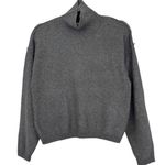 Pink Rose New  Raw Seam Turtleneck Sweater Long Sleeve Knit Pullover Grey Photo 10
