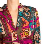 Trina Turk ππ Christie Dress Bell Sleeve Shift Dress Paisley Print Small NWT Photo 3
