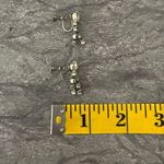 Vintage Estate Silver Clear Rhinestone Earrings Photo 6