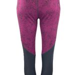 Athleta Floral Garden Relay 2.0 Maroon Activewear Fitness Capri Leggigs Pants S Photo 2