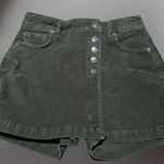 American Eagle  Corduroy Mom Skort Inseam 4"Olive Green Women’s 4 Photo 0