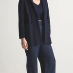 Banana Republic  Navy Blue Cotton Blend Knit Cardigan Blazer Photo 0