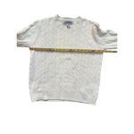 Cabin creek  Women's White Crew knit 100% cotton Sweater Size L Photo 1