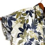 Tahari M Floral Top Palm Linen Lagenlook Coastal Vacation Beach Preppy Casual Photo 1