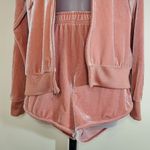 Adidas Originals Pink Velvet Jacket and Shorts Small Photo 5