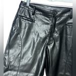 Faux Leather Wide Leg Trouser Large EUC Black Photo 4
