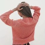 Anthropologie Honore Ribbed Pullover Sweater Pink Large Petite LP PL New NWT Photo 1