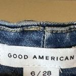 Good American Good Legs Crop Jeans Blue261 High Rise Skinny Sz 6/28 Distressed Photo 2