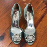 Badgley Mischka Authentic  Satin Open-Toe Pump Photo 1